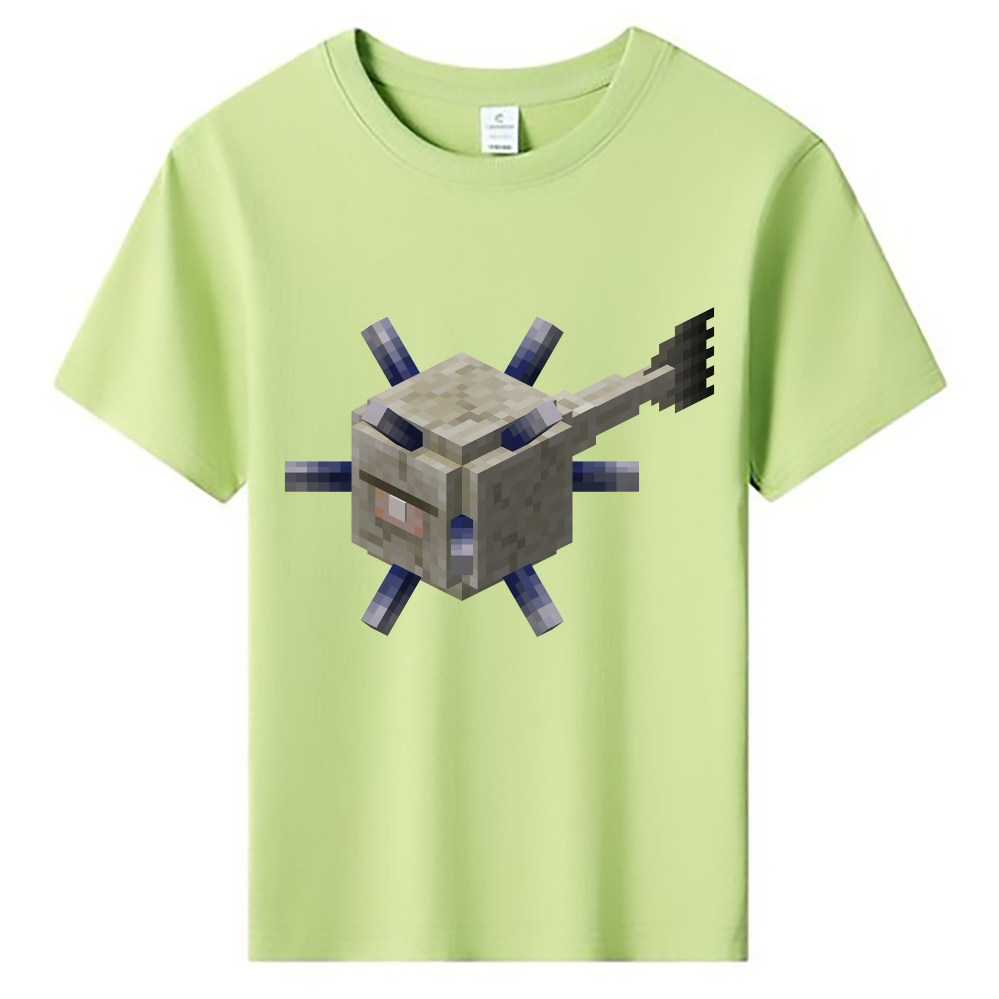 （画像用） マインクラフト ブロックの世界 Minecraft MC Block world 綿100％キッズTシャツ（フロントプリント）